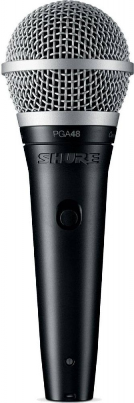 Микрофон проводной Shure PGA48-XLR-E 4.6м черный/серебристый Микрофон проводной Shure PGA48-XLR-E 4.6м черный/серебристый