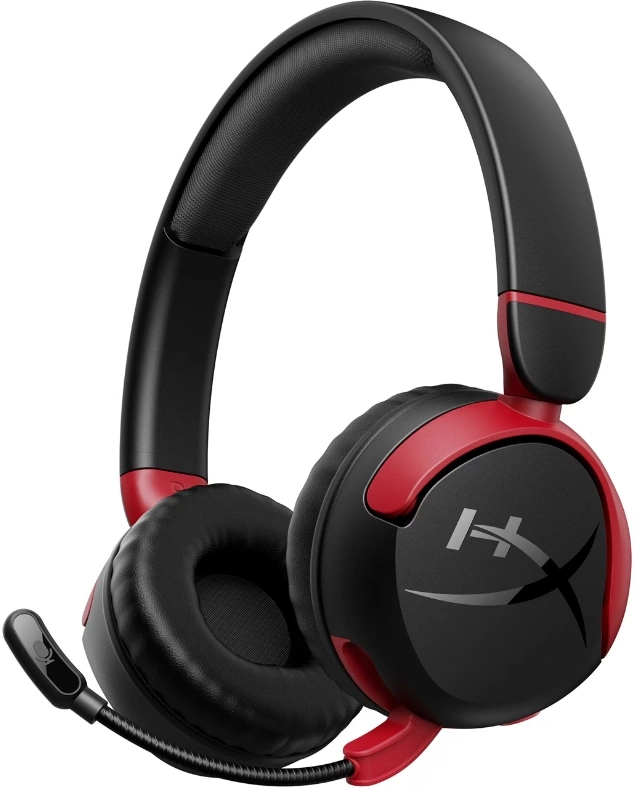 Наушники с микрофоном HyperX Cloud Mini черный/красный накладные BT оголовье (7G8F1AA) Наушники с микрофоном HyperX Cloud Mini черный/красный накладные BT оголовье (7G8F1AA)
