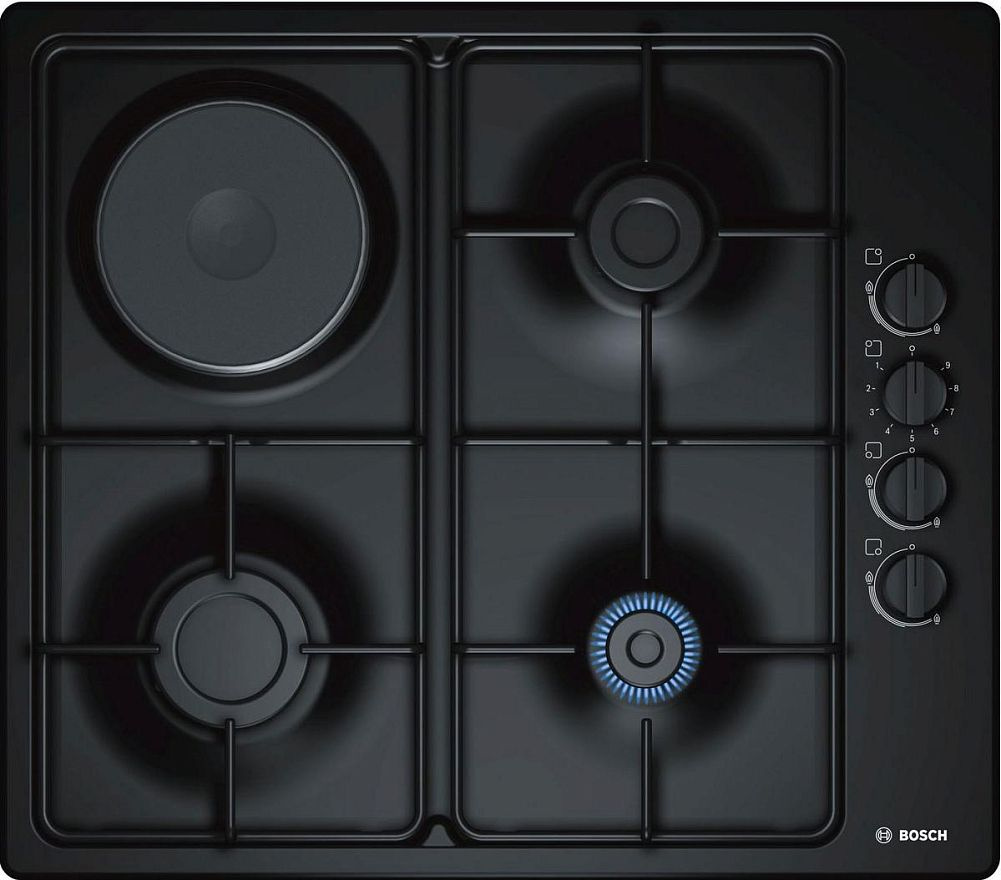 Газовая варочная поверхность Bosch PBY6C6B62O черный Газовая варочная поверхность Bosch PBY6C6B62O черный