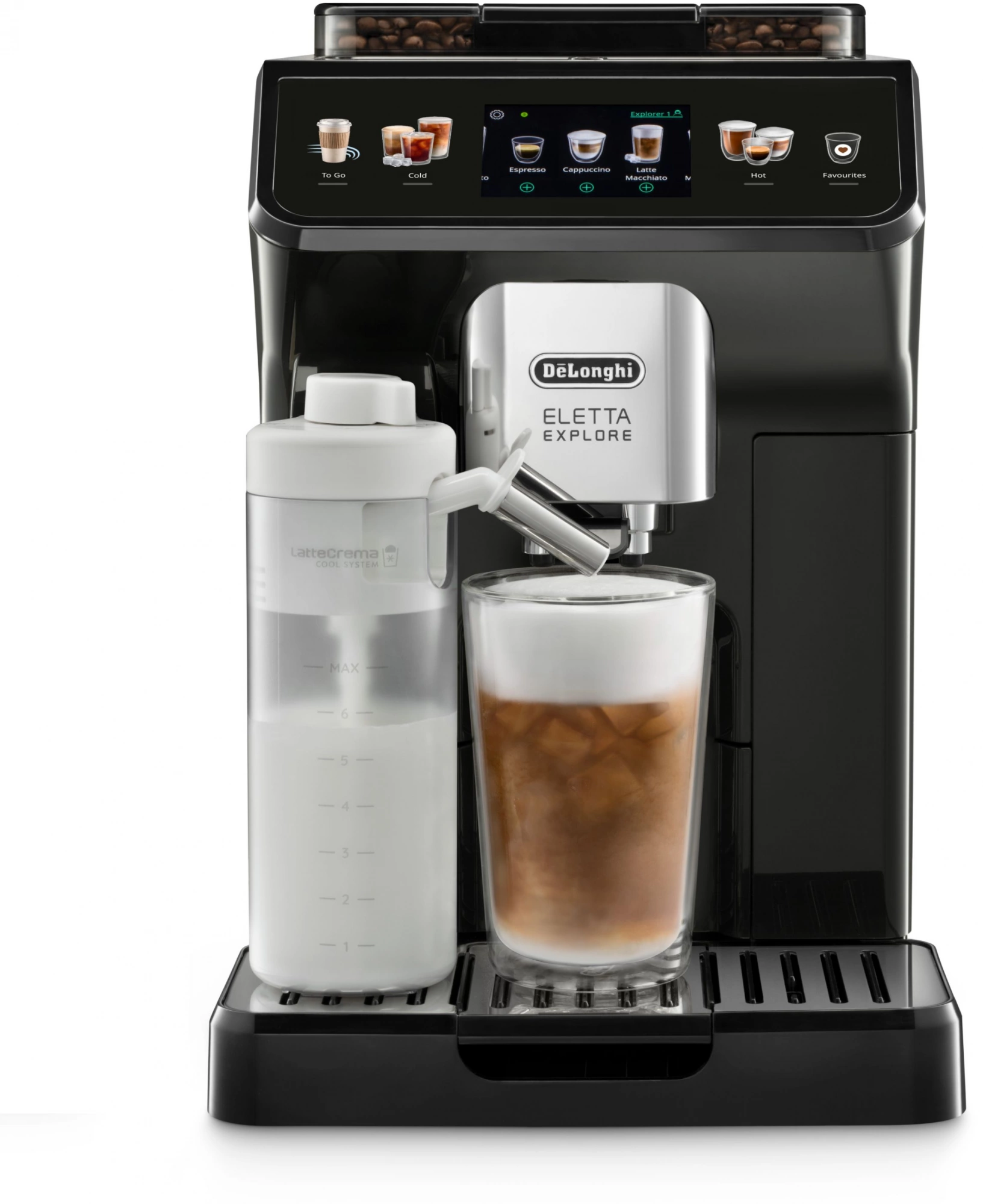 Кофемашина Delonghi Eletta Explore ECAM450.55.G 1450Вт серебристый/черный Кофемашина Delonghi Eletta Explore ECAM450.55.G 1450Вт серебристый/черный