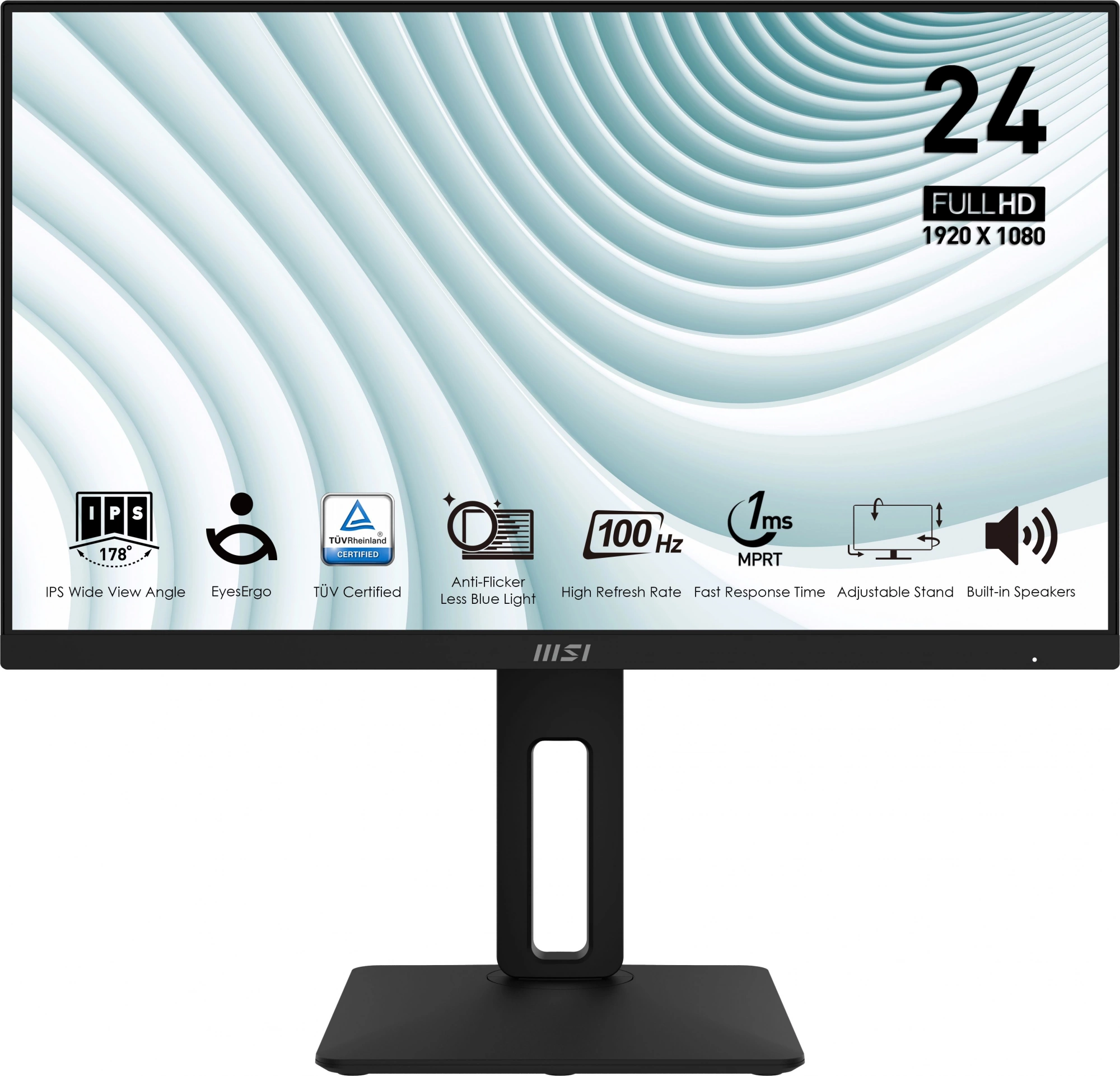 Монитор MSI 23.8" Pro MP242AP черный IPS LED 1ms 16:9 HDMI M/M HAS Piv 300cd 178гр/178гр 1920x1080 100Hz VGA DP FHD 3.3кг Монитор MSI 23.8" Pro MP242AP черный IPS LED 1ms 16:9 HDMI M/M HAS Piv 300cd 178гр/178гр 1920x1080 100Hz VGA DP FHD 3.3кг