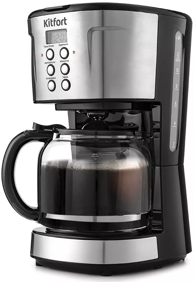 Кофеварка капельная Kitfort КТ-731 900Вт черный/нержавеющая сталь Кофеварка капельная Kitfort КТ-731 900Вт черный/нержавеющая сталь