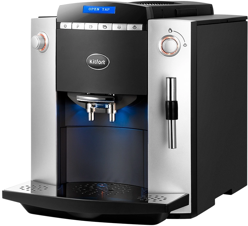 Кофемашина Kitfort КТ-7320 1400Вт серебристый/черный