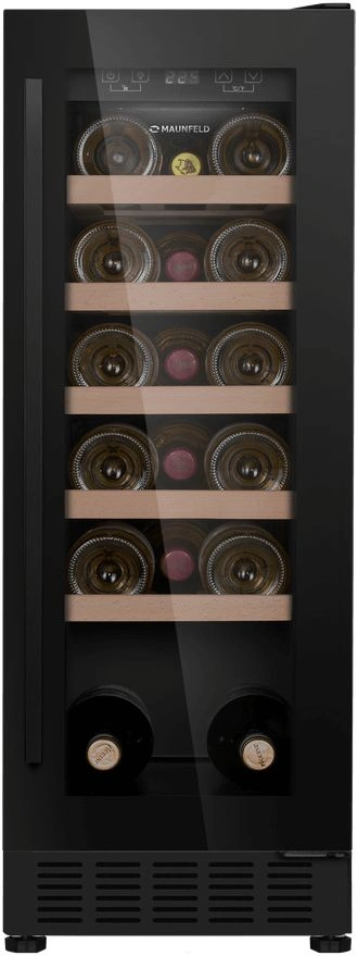 Винный шкаф Maunfeld MBWC-56S20 1-нокамерн. черный стекло (КА-00018699) Винный шкаф Maunfeld MBWC-56S20 1-нокамерн. черный стекло (КА-00018699)