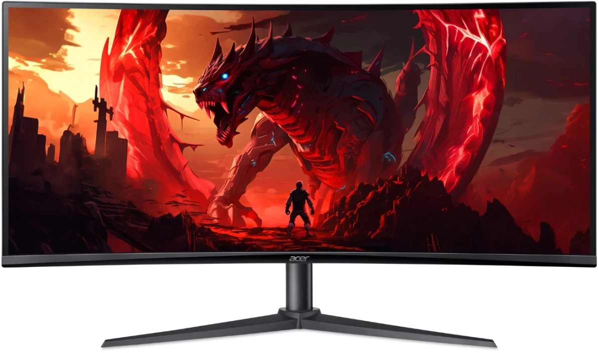 Монитор Acer 34" Nitro XZ340CUJ0bmiiphx черный VA LED 1ms 21:9 HDMI M/M матовая HAS 250cd 178гр/178гр 3440x1440 120Hz FreeSync DP 2K 6.9кг
