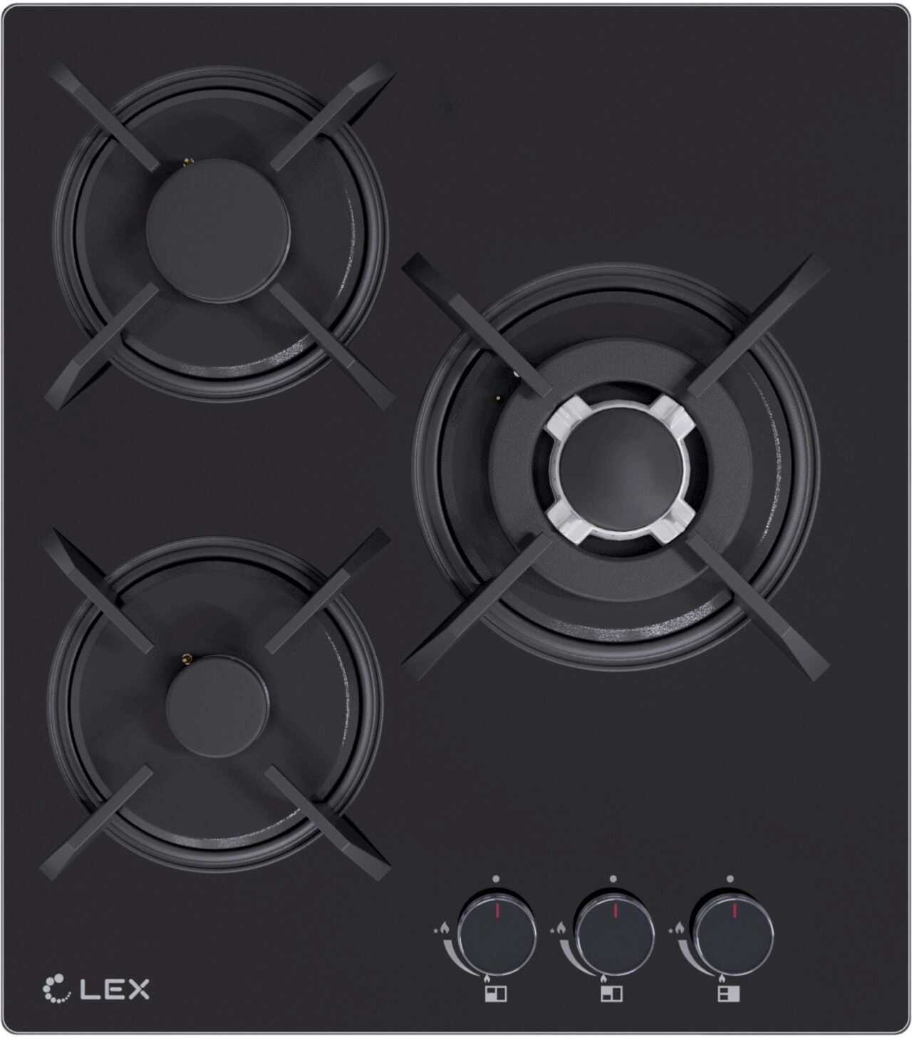 Газовая варочная поверхность Lex GVG 433 BBL черный