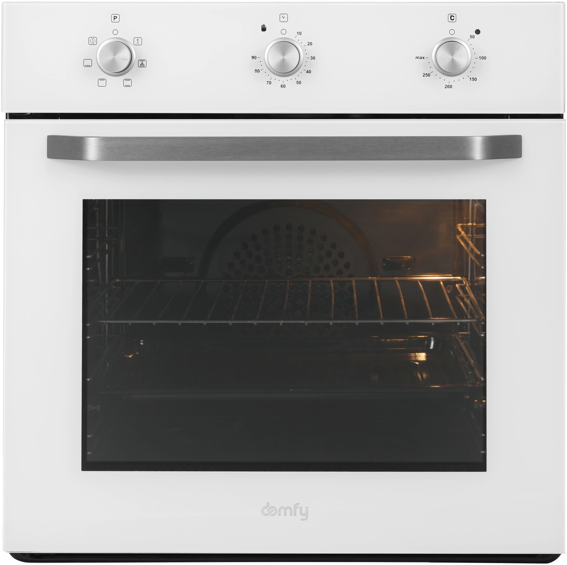 Духовой шкаф Электрический Domfy DM6632EO WG белый стекло Духовой шкаф Электрический Domfy DM6632EO WG белый стекло