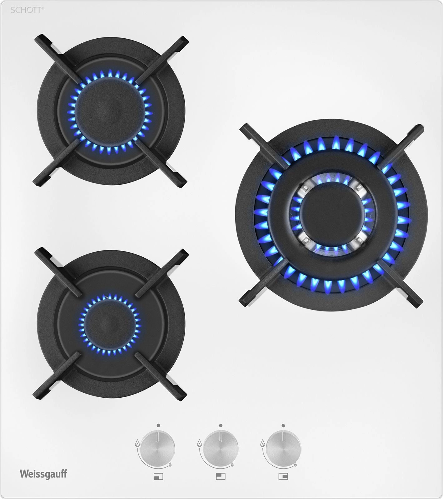 Газовая варочная поверхность Weissgauff HGG 451 WGV Nano белый
