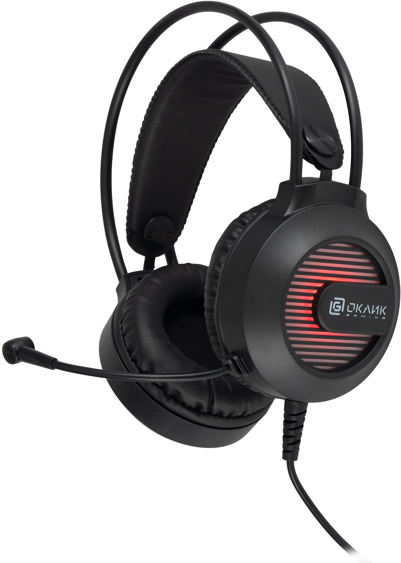 Наушники с микрофоном Оклик HS-L300G черный 2.2м мониторные оголовье (1796949) Наушники с микрофоном Оклик HS-L300G черный 2.2м мониторные оголовье (1796949)