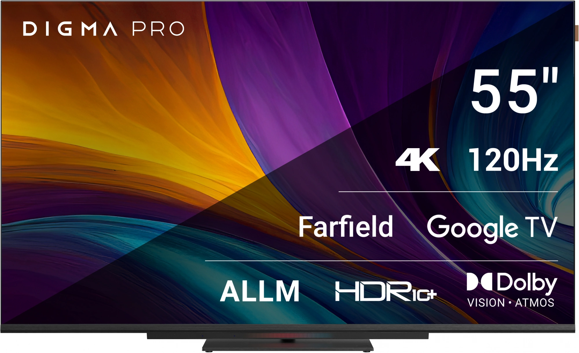 Телевизор LED Digma Pro 55" UHD 55C Google TV Frameless черный/черный 4K Ultra HD 120Hz HSR DVB-T DVB-T2 DVB-C DVB-S DVB-S2 USB WiFi Smart TV Телевизор LED Digma Pro 55" UHD 55C Google TV Frameless черный/черный 4K Ultra HD 120Hz HSR DVB-T DVB-T2 DVB-C DVB-S DVB-S2 USB WiFi Smart TV