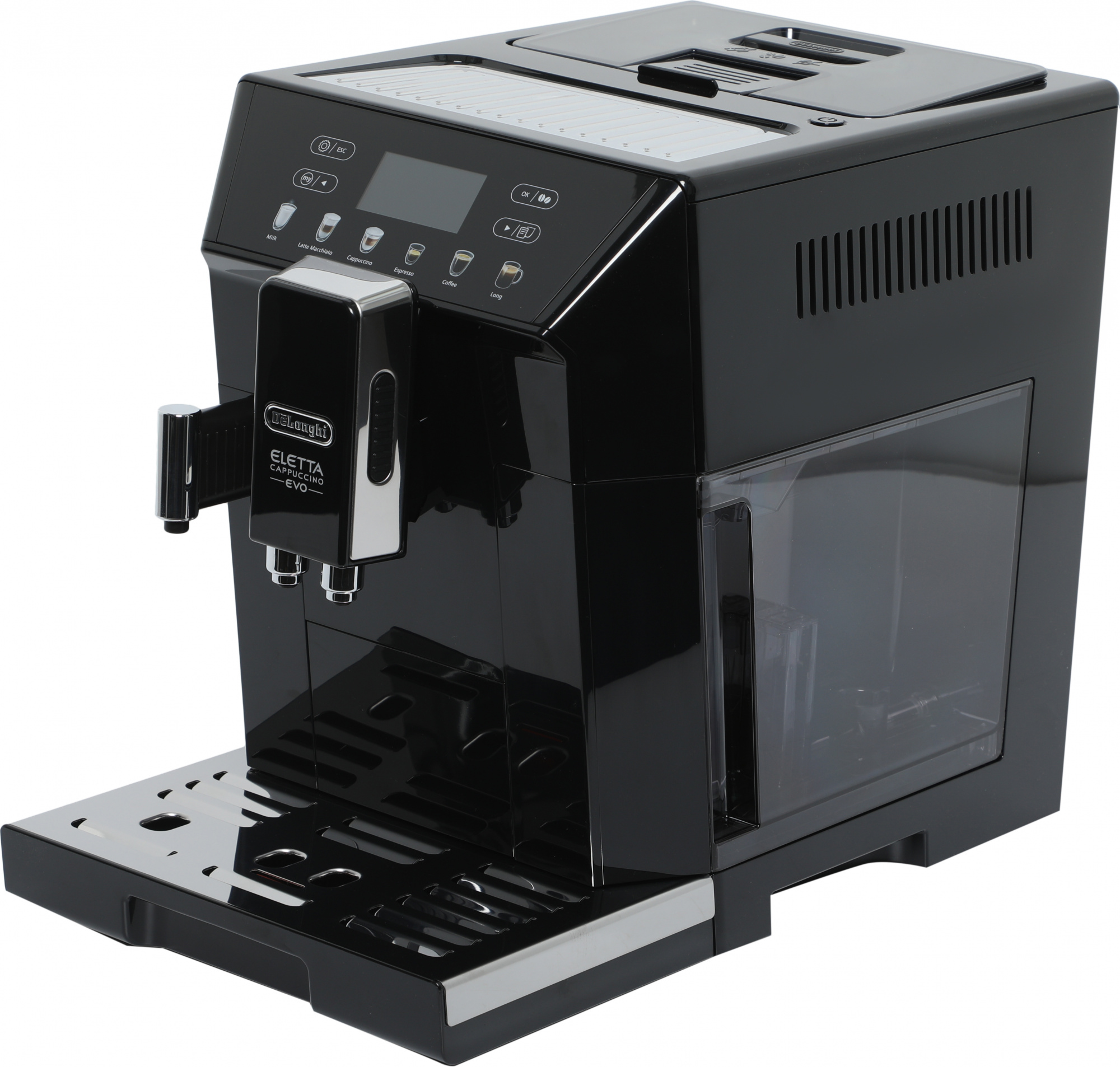 Кофемашина Delonghi Eletta Cappuccino Evo ECAM46.860.B 1450Вт черный/серебристый Кофемашина Delonghi Eletta Cappuccino Evo ECAM46.860.B 1450Вт черный/серебристый