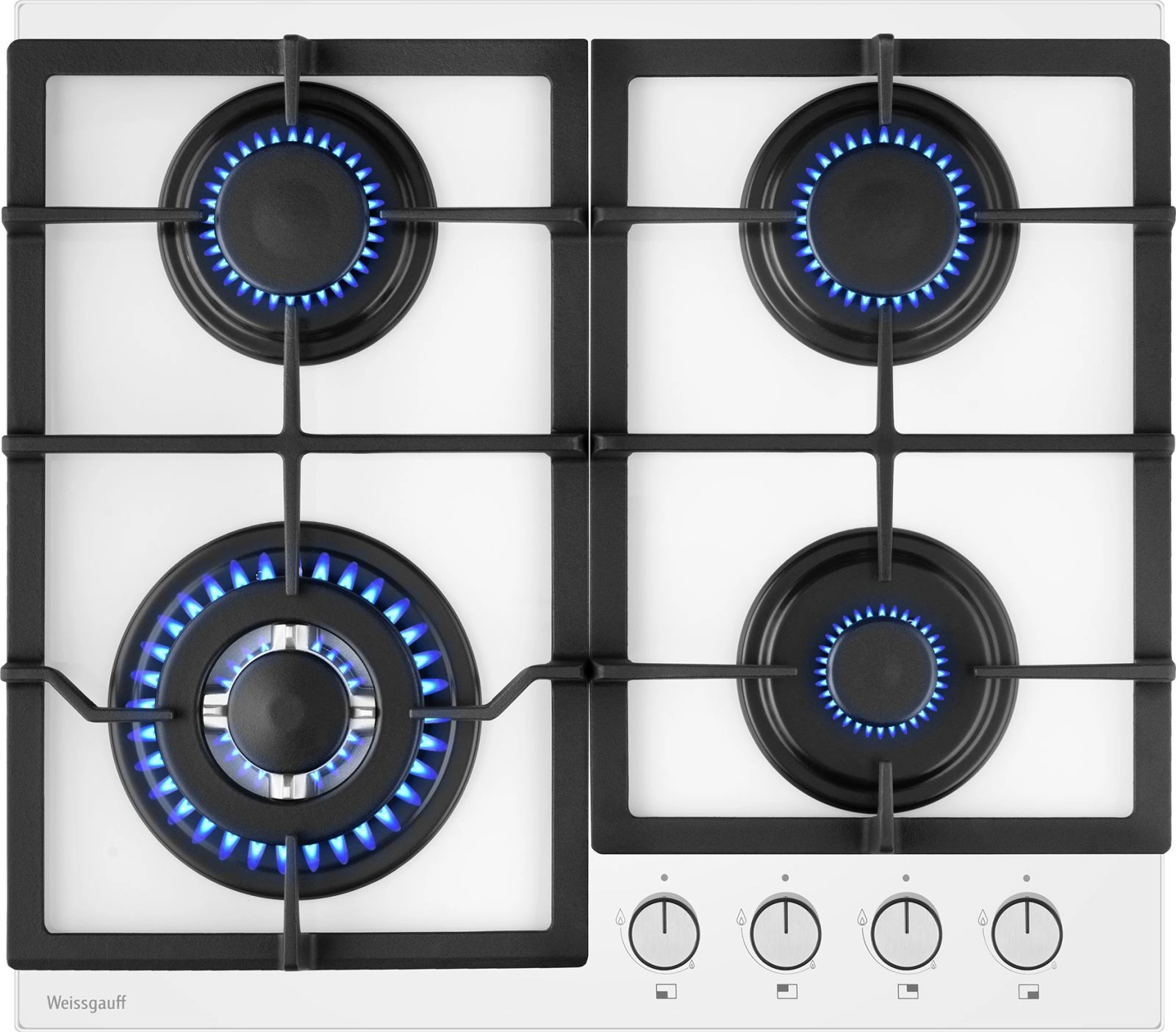 Газовая варочная поверхность Weissgauff HGG 641 WGV белый Газовая варочная поверхность Weissgauff HGG 641 WGV белый