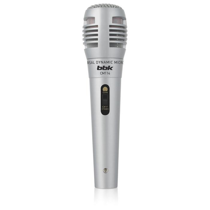 Микрофон проводной BBK CM114 2.5м серебристый Микрофон проводной BBK CM114 2.5м серебристый