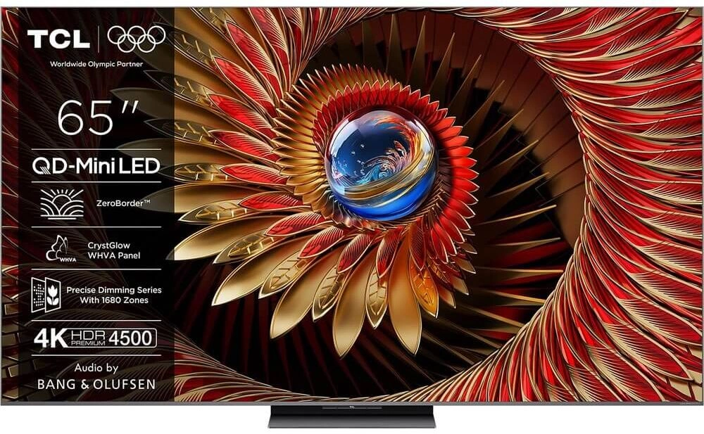 Телевизор QLED TCL 65" 65C8K черный 4K Ultra HD 120Hz DVB-T DVB-T2 DVB-C DVB-S DVB-S2 USB WiFi Smart TV