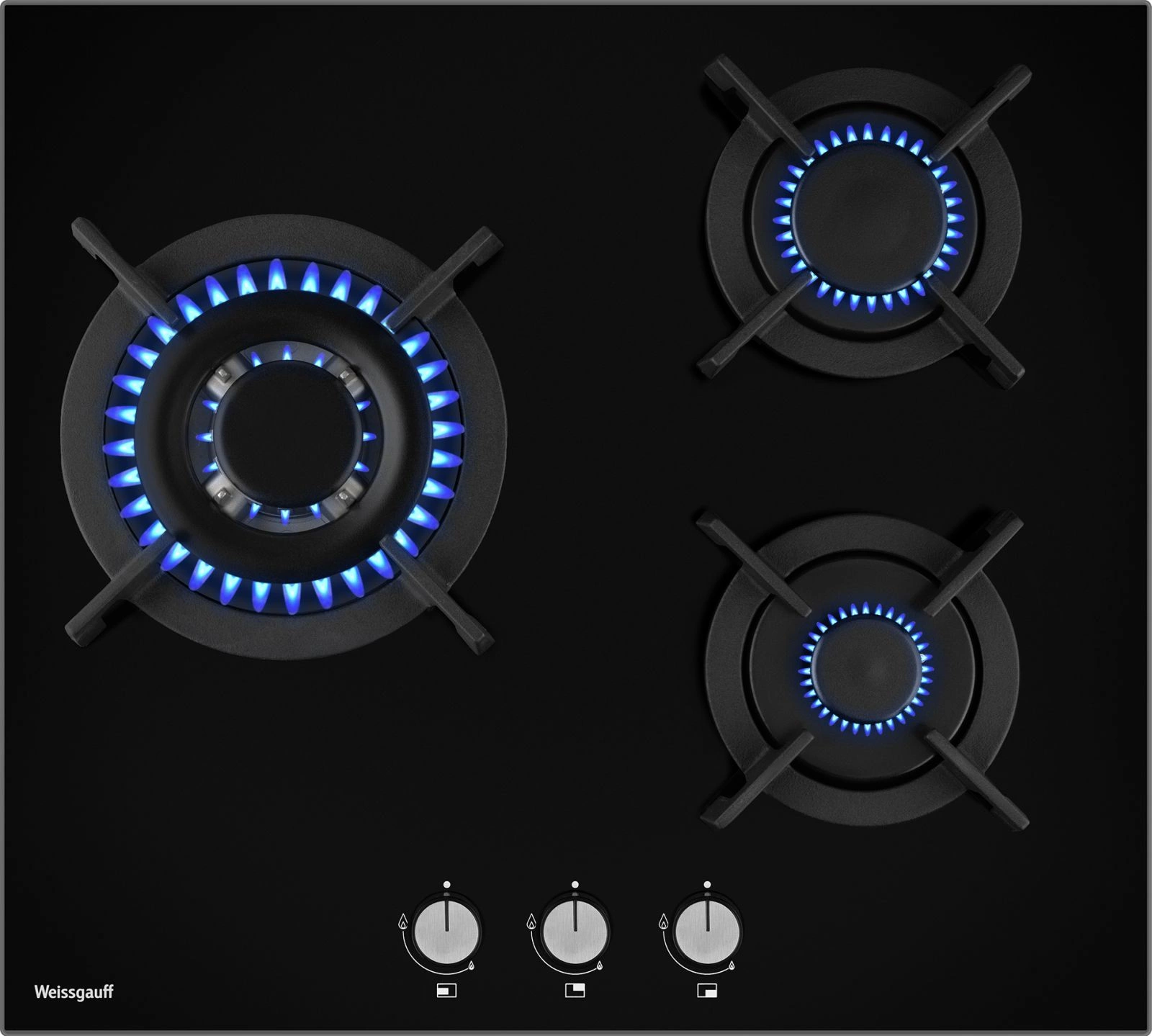 Газовая варочная поверхность Weissgauff HGG 631 BGV черный Газовая варочная поверхность Weissgauff HGG 631 BGV черный