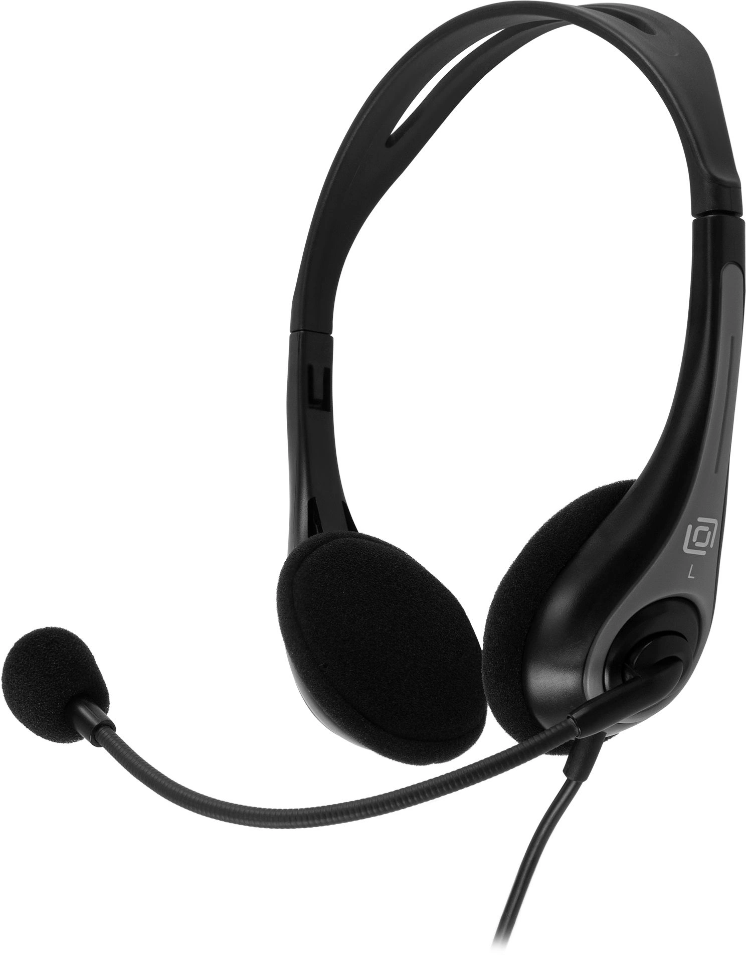 Наушники с микрофоном Оклик HS-M300 черный/серый 1.8м накладные оголовье (1876323) Наушники с микрофоном Оклик HS-M300 черный/серый 1.8м накладные оголовье (1876323)