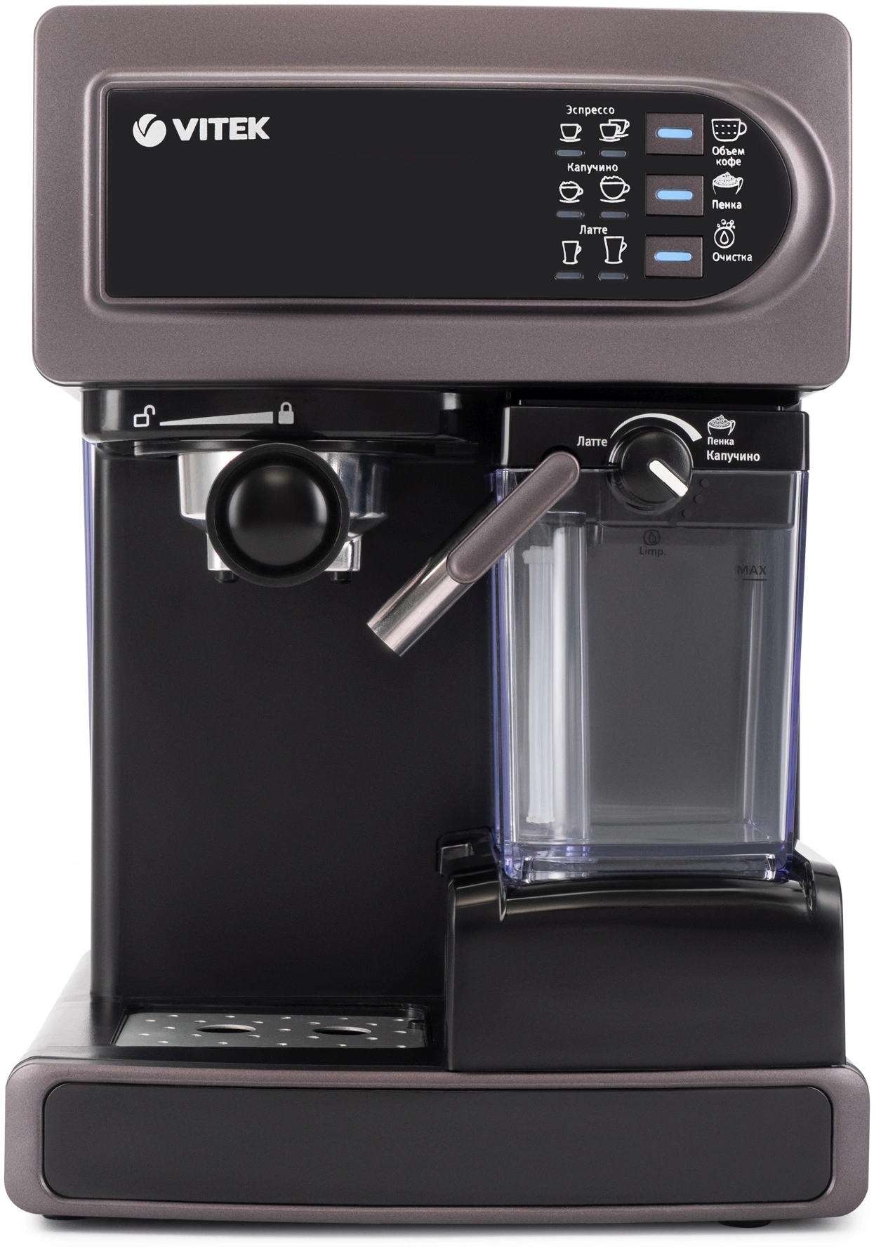 Кофеварка рожковая Vitek VT-1517 VT 1238Вт фиолетовый Кофеварка рожковая Vitek VT-1517 VT 1238Вт фиолетовый