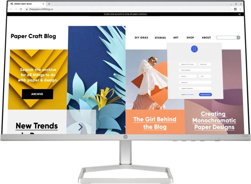 Монитор HP 23.8" Series 5 524sf черный IPS LED 16:9 HDMI матовая 300cd 178гр/178гр 1920x1080 100Hz VGA FHD 2.5кг