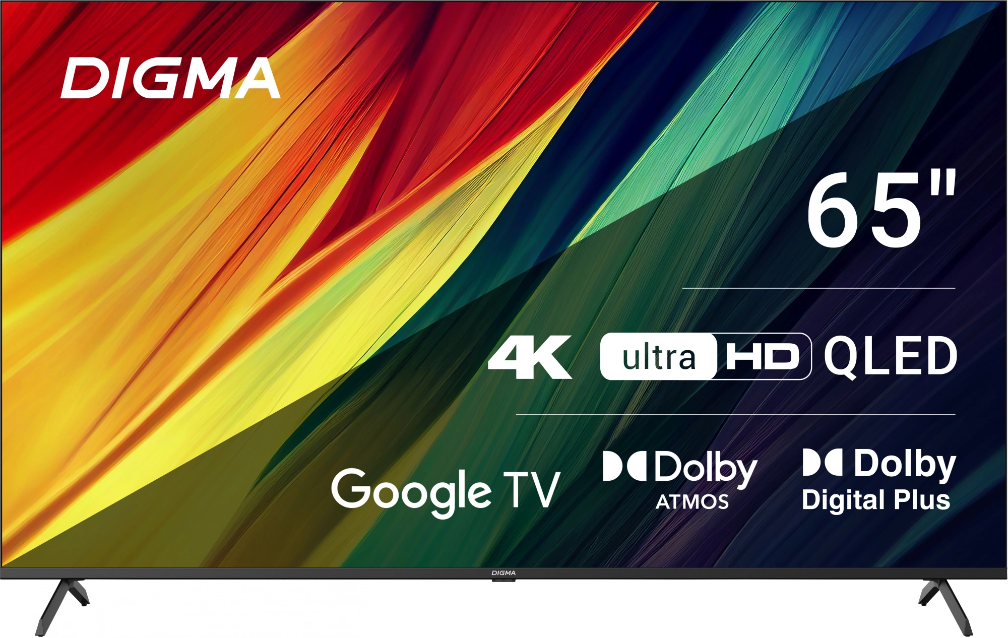 Телевизор QLED Digma 65" DM-LED65UQB31 Google TV Frameless Metal черный/черный 4K Ultra HD 60Hz MEMC DVB-T DVB-T2 DVB-C DVB-S DVB-S2 USB WiFi Smart TV Телевизор QLED Digma 65" DM-LED65UQB31 Google TV Frameless Metal черный/черный 4K Ultra HD 60Hz MEMC DVB-T DVB-T2 DVB-C DVB-S DVB-S2 USB WiFi Smart TV