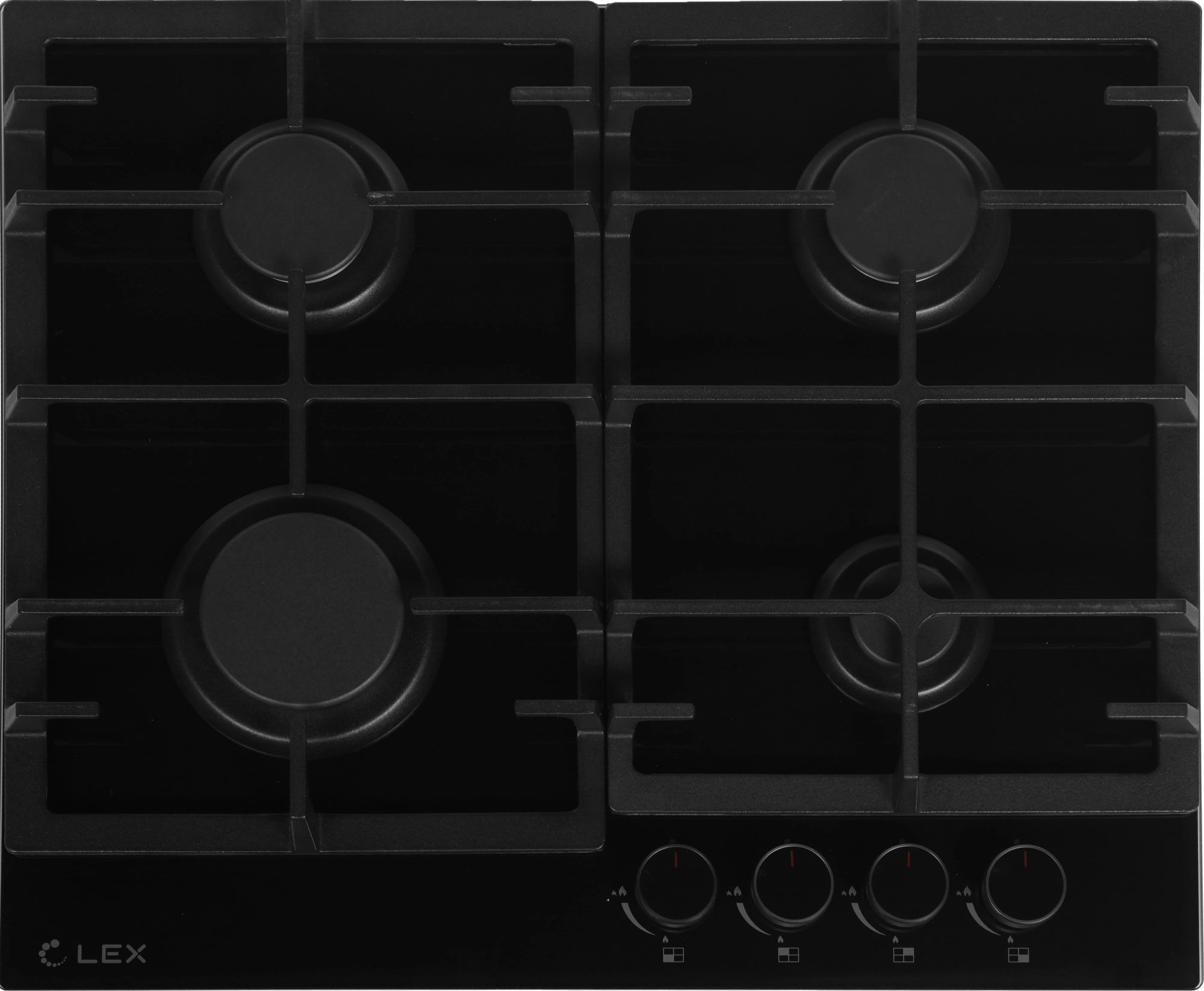 Газовая варочная поверхность Lex GVG 642A BBL черный Газовая варочная поверхность Lex GVG 642A BBL черный