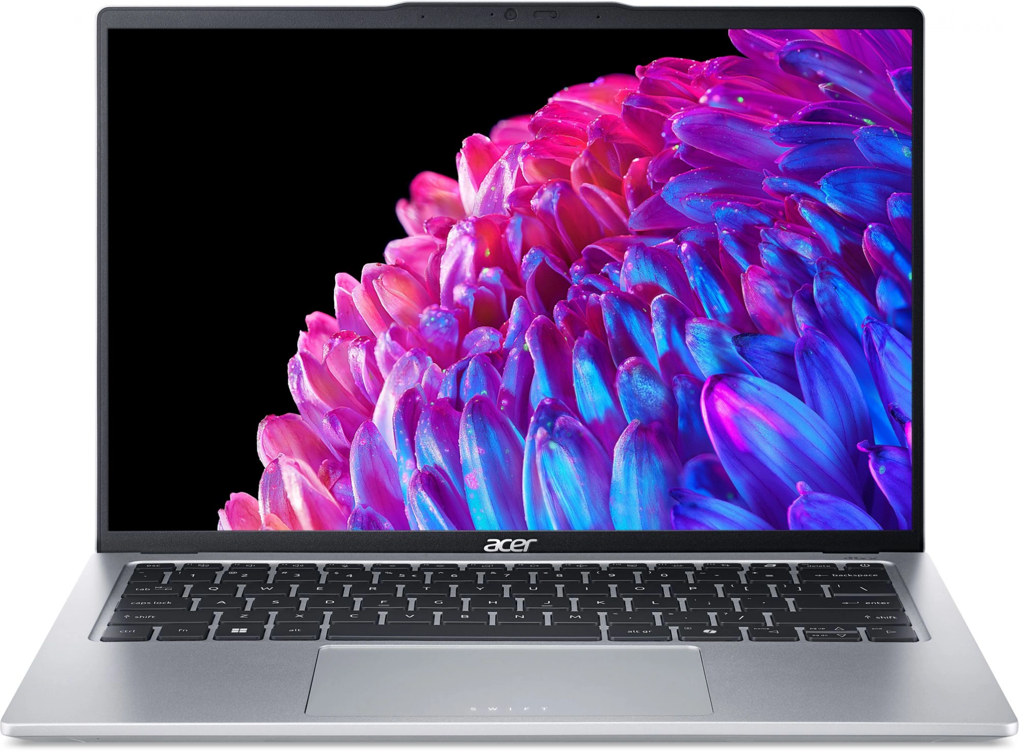 Ноутбук Acer Swift Go 14 SFG14-73-77U8 Core Ultra 7 155H 16Gb SSD1Tb Intel Arc 14" IPS 2.8K (2880x1800) Windows 11 Home silver WiFi BT Cam (NX.KV4CD.001)