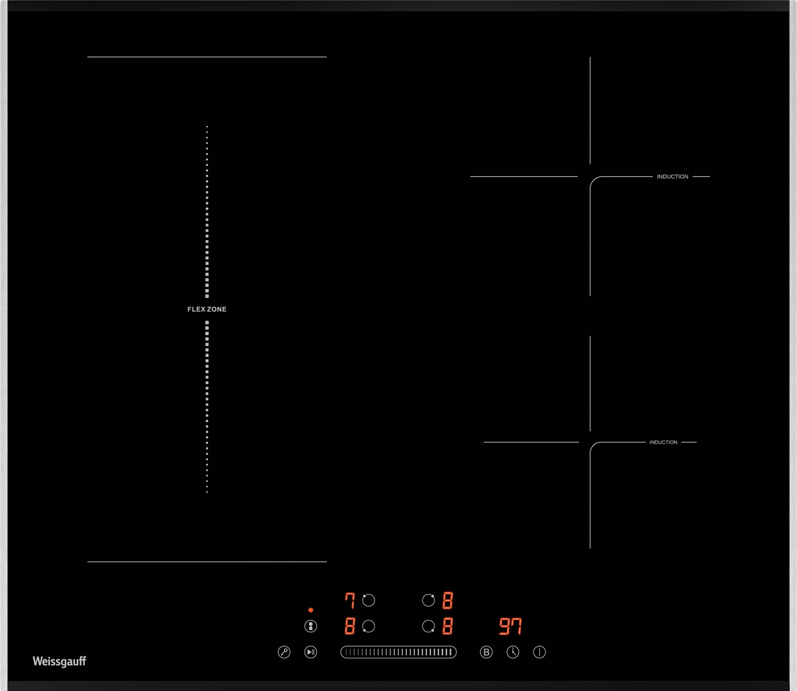 Индукционная варочная поверхность Weissgauff HI 643 Bfzg черный Индукционная варочная поверхность Weissgauff HI 643 Bfzg черный