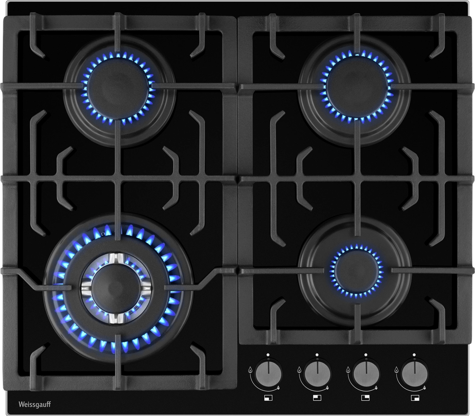 Газовая варочная поверхность Weissgauff HGG 641 BGSV черный
