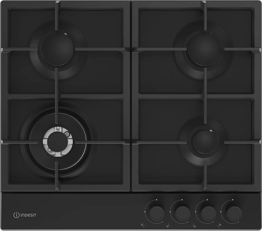 Газовая варочная поверхность Indesit THPM 642 WS/BL/I черный Газовая варочная поверхность Indesit THPM 642 WS/BL/I черный