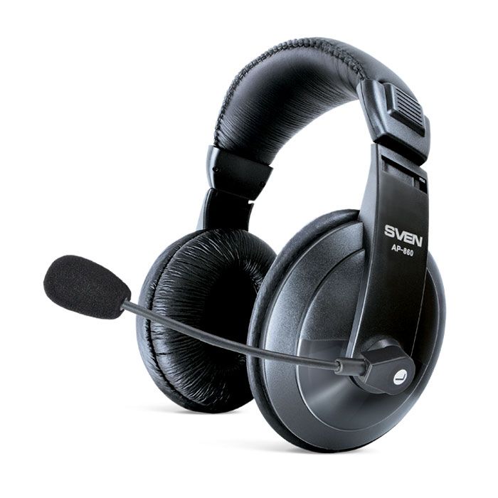 Наушники с микрофоном Sven AP-860MV черный 2м мониторные оголовье (SV-0410860) Наушники с микрофоном Sven AP-860MV черный 2м мониторные оголовье (SV-0410860)