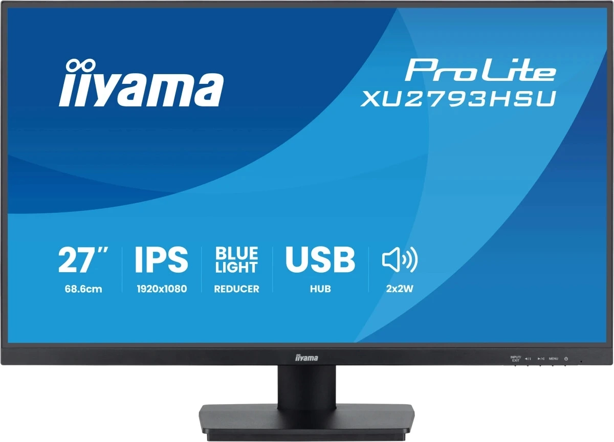 Монитор Iiyama 27" ProLite XU2793HSU-B7 черный IPS LED 1ms 16:9 HDMI M/M матовая 250cd 178гр/178гр 1920x1080 100Hz DP FHD USB 3.8кг