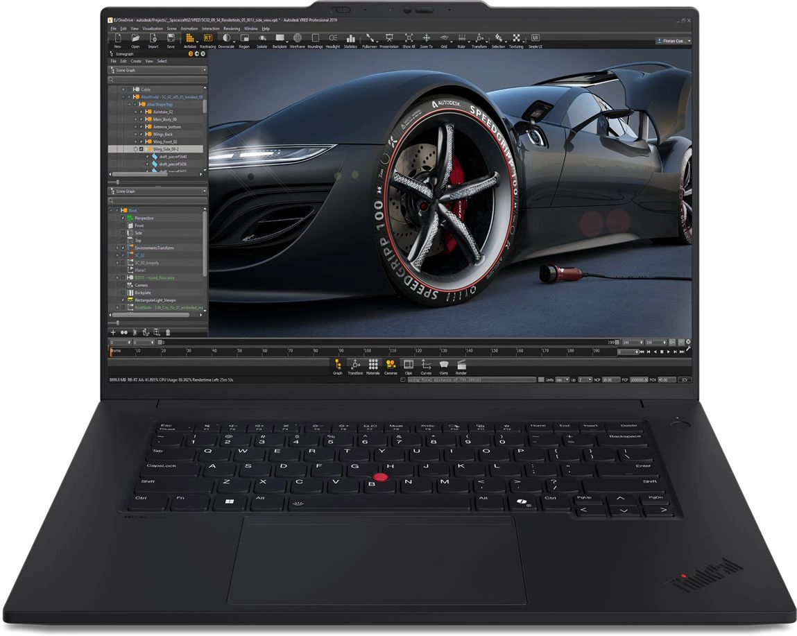 Ноутбук Lenovo ThinkPad P1 G7 Core Ultra 7 155H 32Gb SSD1Tb NVIDIA RTX 1000 6Gb 16" IPS WQXGA (2560x1600) Windows 11 Pro black WiFi BT Cam (21KWS60800)