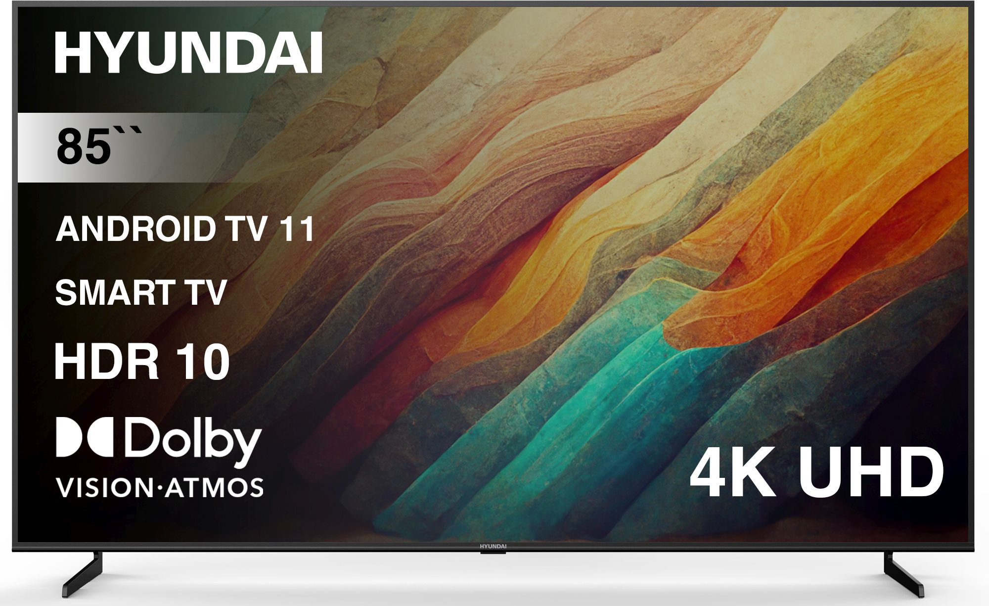 Телевизор LED Hyundai 85" H-LED85BU7007 Android TV Metal черный/черный 4K Ultra HD 60Hz DVB-T DVB-T2 DVB-C DVB-S DVB-S2 USB WiFi Smart TV Телевизор LED Hyundai 85" H-LED85BU7007 Android TV Metal черный/черный 4K Ultra HD 60Hz DVB-T DVB-T2 DVB-C DVB-S DVB-S2 USB WiFi Smart TV