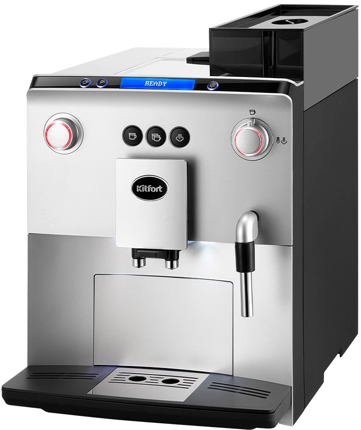 Кофемашина Kitfort КТ-7318 1400Вт серебристый/черный