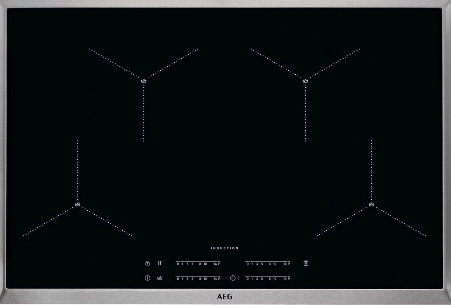 Индукционная варочная поверхность AEG IAE84411XB черный/серебристый Индукционная варочная поверхность AEG IAE84411XB черный/серебристый