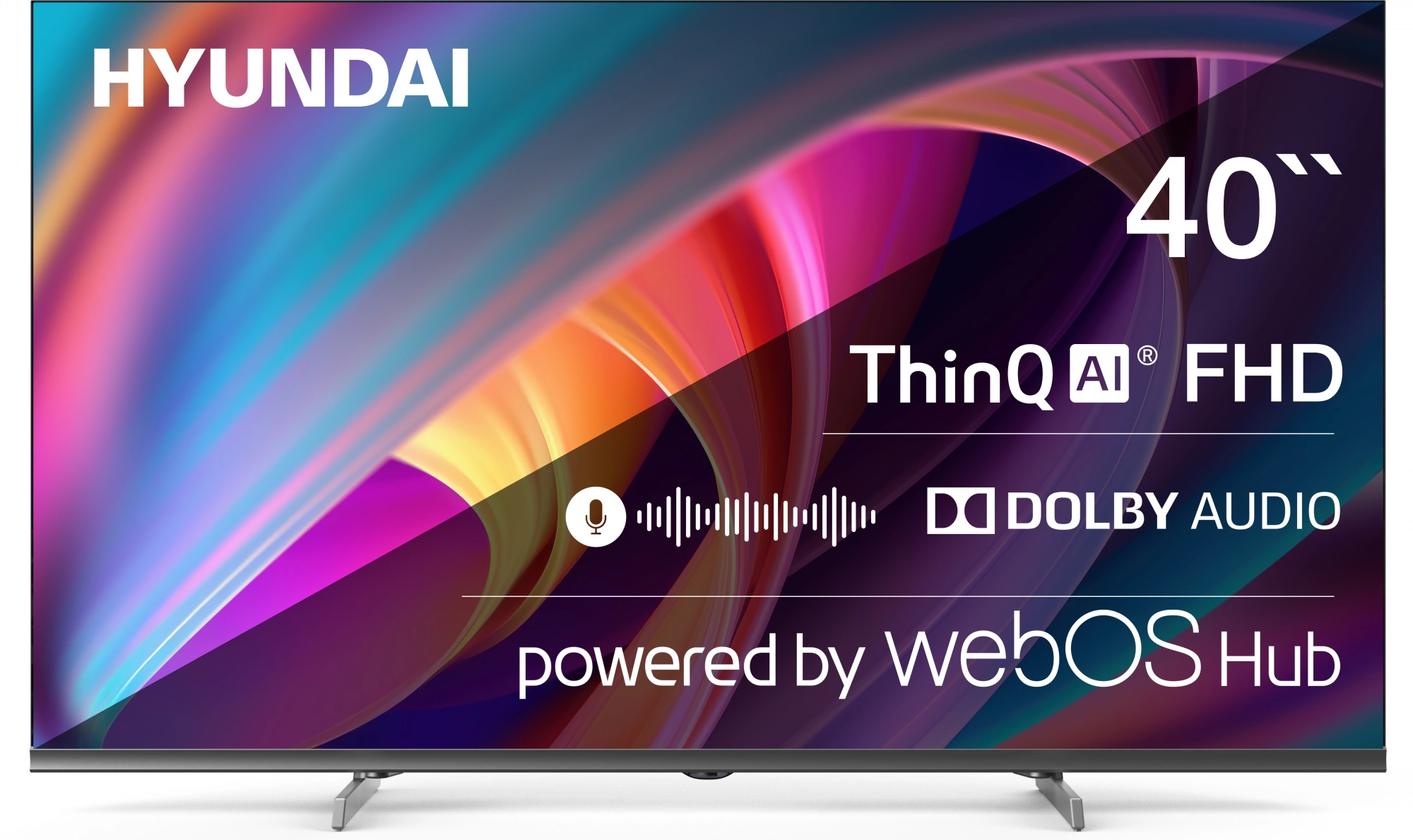 Телевизор LED Hyundai 40" H-LED40BS5100 WebOS Frameless Metal черный/серый FULL HD 60Hz DVB-T DVB-T2 DVB-C DVB-S DVB-S2 USB WiFi Smart TV Телевизор LED Hyundai 40" H-LED40BS5100 WebOS Frameless Metal черный/серый FULL HD 60Hz DVB-T DVB-T2 DVB-C DVB-S DVB-S2 USB WiFi Smart TV