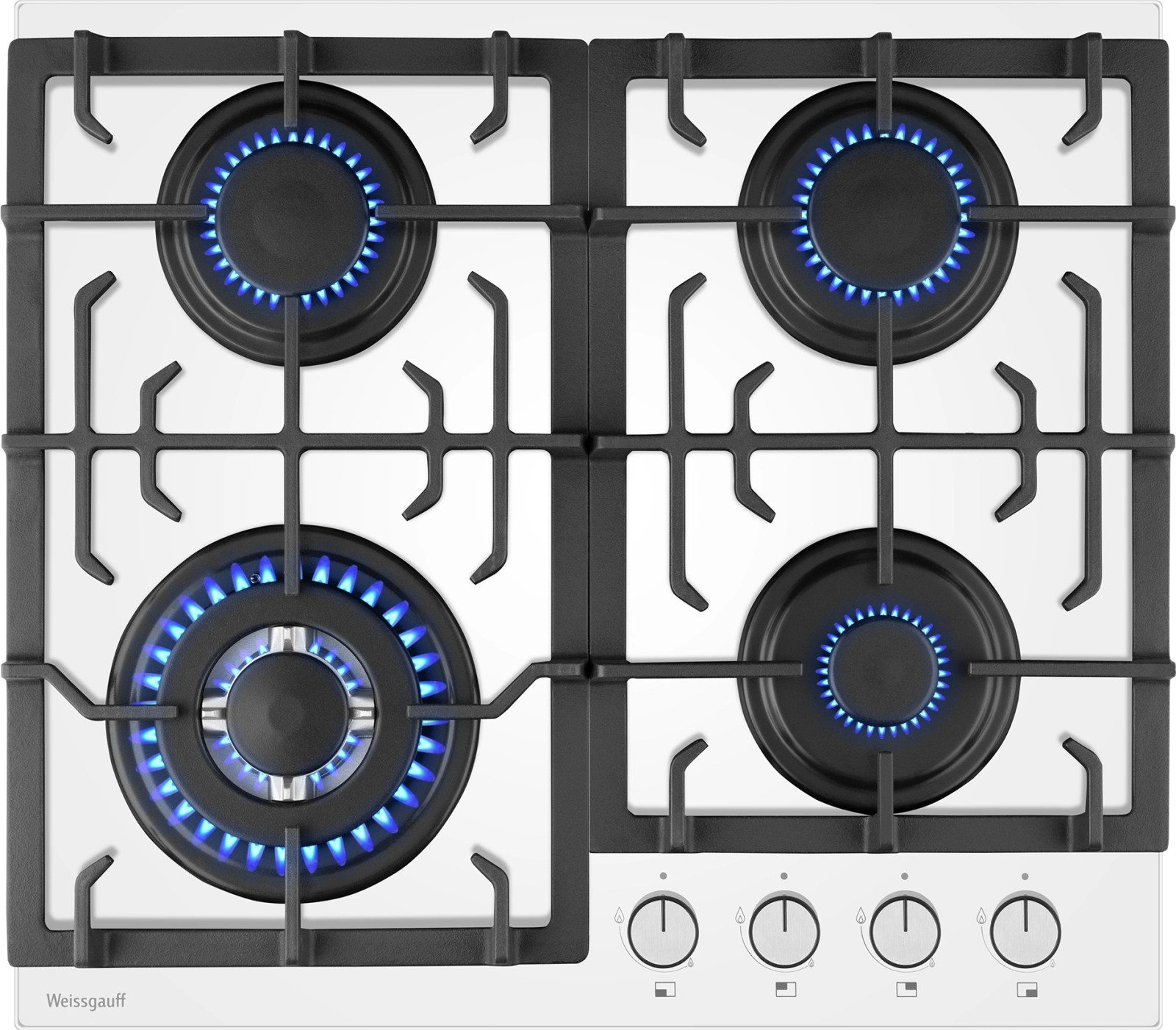 Газовая варочная поверхность Weissgauff HGG 641 WGSV белый Газовая варочная поверхность Weissgauff HGG 641 WGSV белый