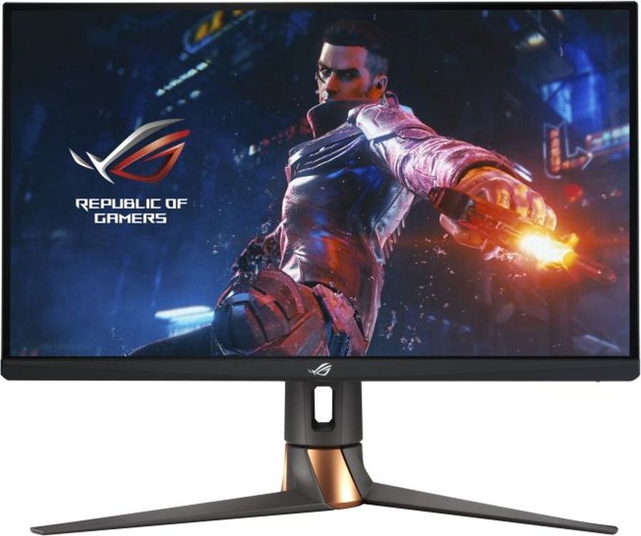 Монитор Asus 27" ROG Swift PG27UQR черный IPS LED 16:9 HDMI полуматовая HAS Piv 600cd 178гр/178гр 3840x2160 160Hz FreeSync Premium Pro DP WQ USB 7.4кг
