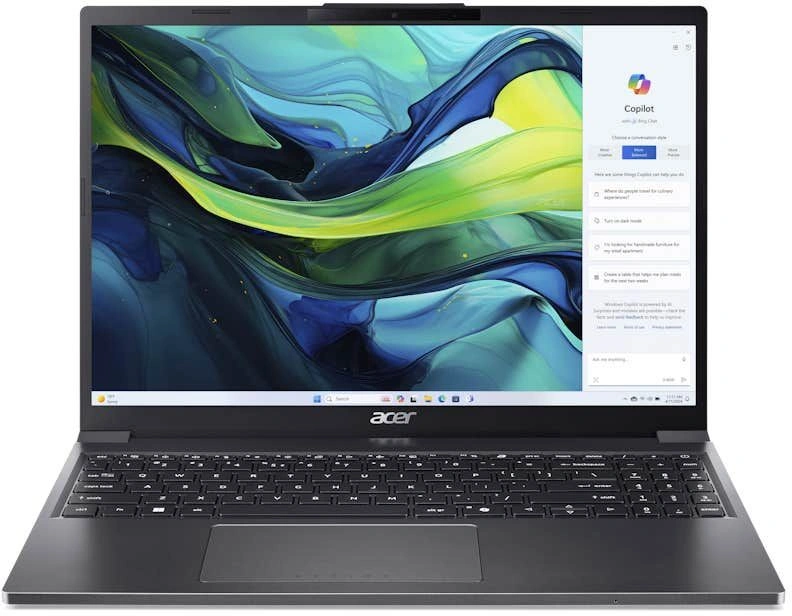Ноутбук Acer Aspire Go AG15-51P-576W Core i5 1334U 16Gb SSD512Gb Intel Iris Xe graphics 15.3" IPS WUXGA (1920x1200) без ОС metall WiFi BT Cam (NX.J51CD.002)