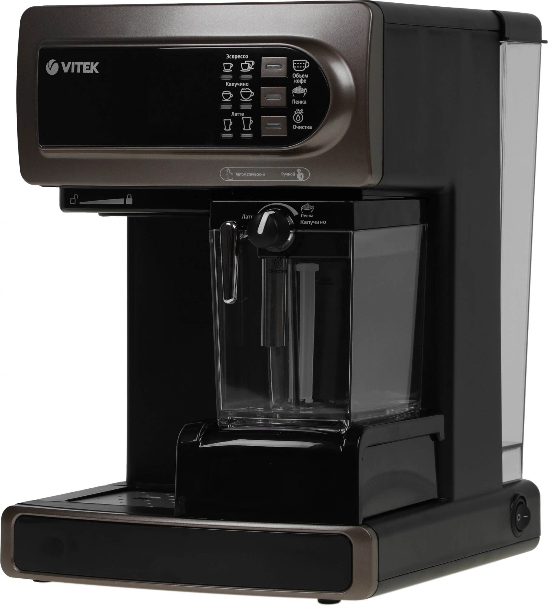 Кофеварка рожковая Vitek VT-1517 BN 1238Вт коричневый Кофеварка рожковая Vitek VT-1517 BN 1238Вт коричневый